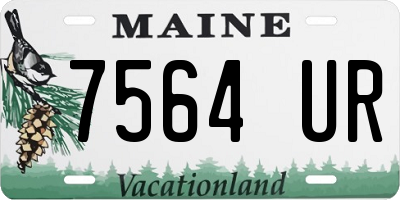 ME license plate 7564UR