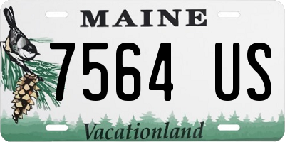 ME license plate 7564US