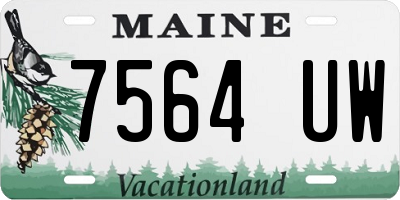 ME license plate 7564UW