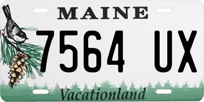 ME license plate 7564UX