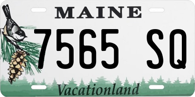 ME license plate 7565SQ