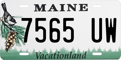 ME license plate 7565UW