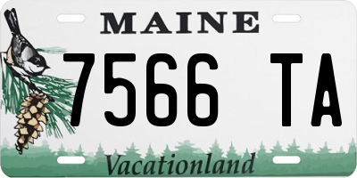 ME license plate 7566TA