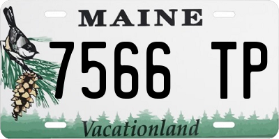 ME license plate 7566TP