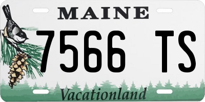 ME license plate 7566TS