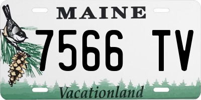 ME license plate 7566TV