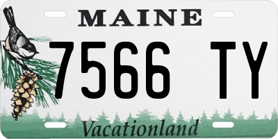 ME license plate 7566TY