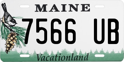 ME license plate 7566UB