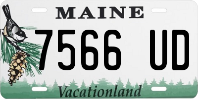 ME license plate 7566UD