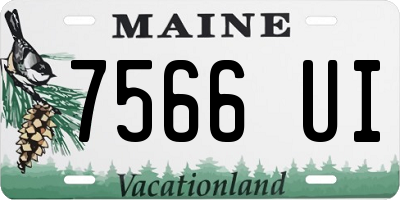ME license plate 7566UI
