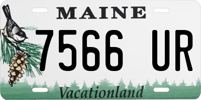 ME license plate 7566UR