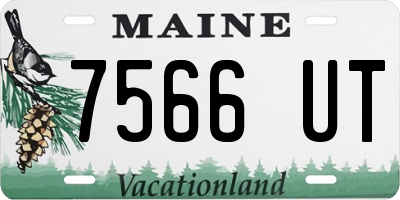 ME license plate 7566UT