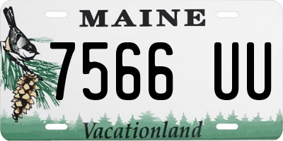 ME license plate 7566UU