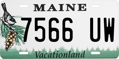 ME license plate 7566UW