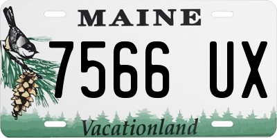 ME license plate 7566UX