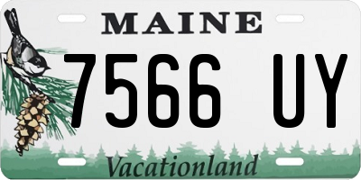 ME license plate 7566UY