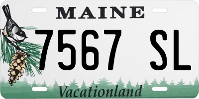 ME license plate 7567SL