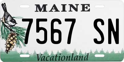 ME license plate 7567SN