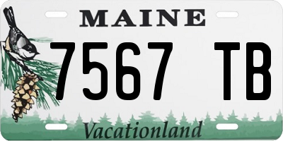 ME license plate 7567TB