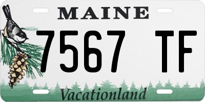 ME license plate 7567TF