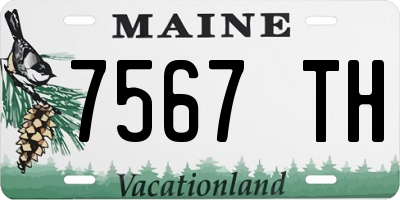 ME license plate 7567TH
