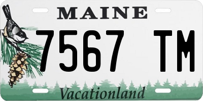 ME license plate 7567TM