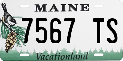 ME license plate 7567TS
