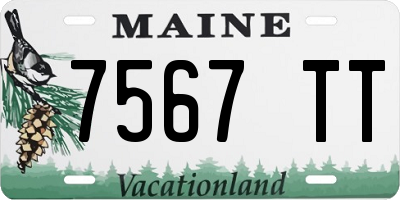 ME license plate 7567TT