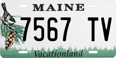 ME license plate 7567TV