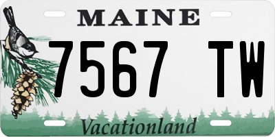 ME license plate 7567TW