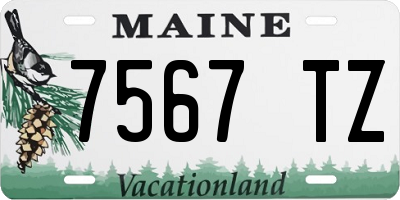 ME license plate 7567TZ
