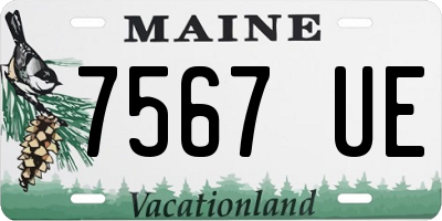 ME license plate 7567UE
