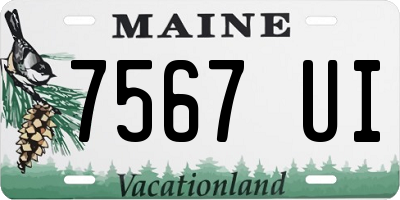 ME license plate 7567UI