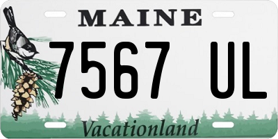 ME license plate 7567UL