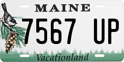 ME license plate 7567UP