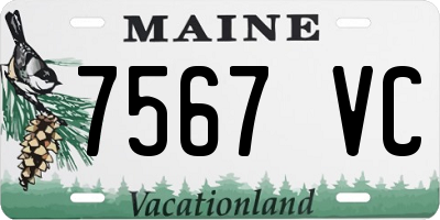 ME license plate 7567VC