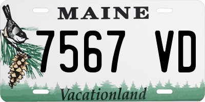 ME license plate 7567VD