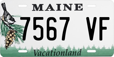 ME license plate 7567VF