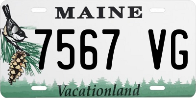 ME license plate 7567VG