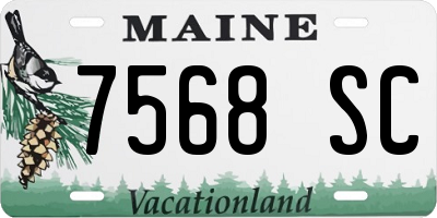ME license plate 7568SC