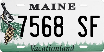 ME license plate 7568SF