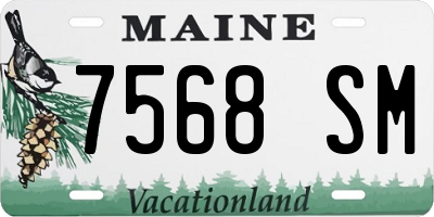 ME license plate 7568SM