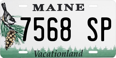 ME license plate 7568SP