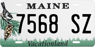 ME license plate 7568SZ