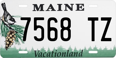 ME license plate 7568TZ