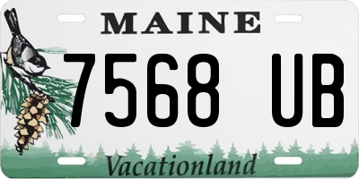ME license plate 7568UB