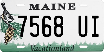 ME license plate 7568UI