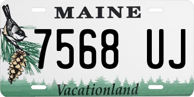 ME license plate 7568UJ
