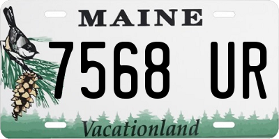 ME license plate 7568UR