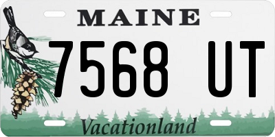 ME license plate 7568UT